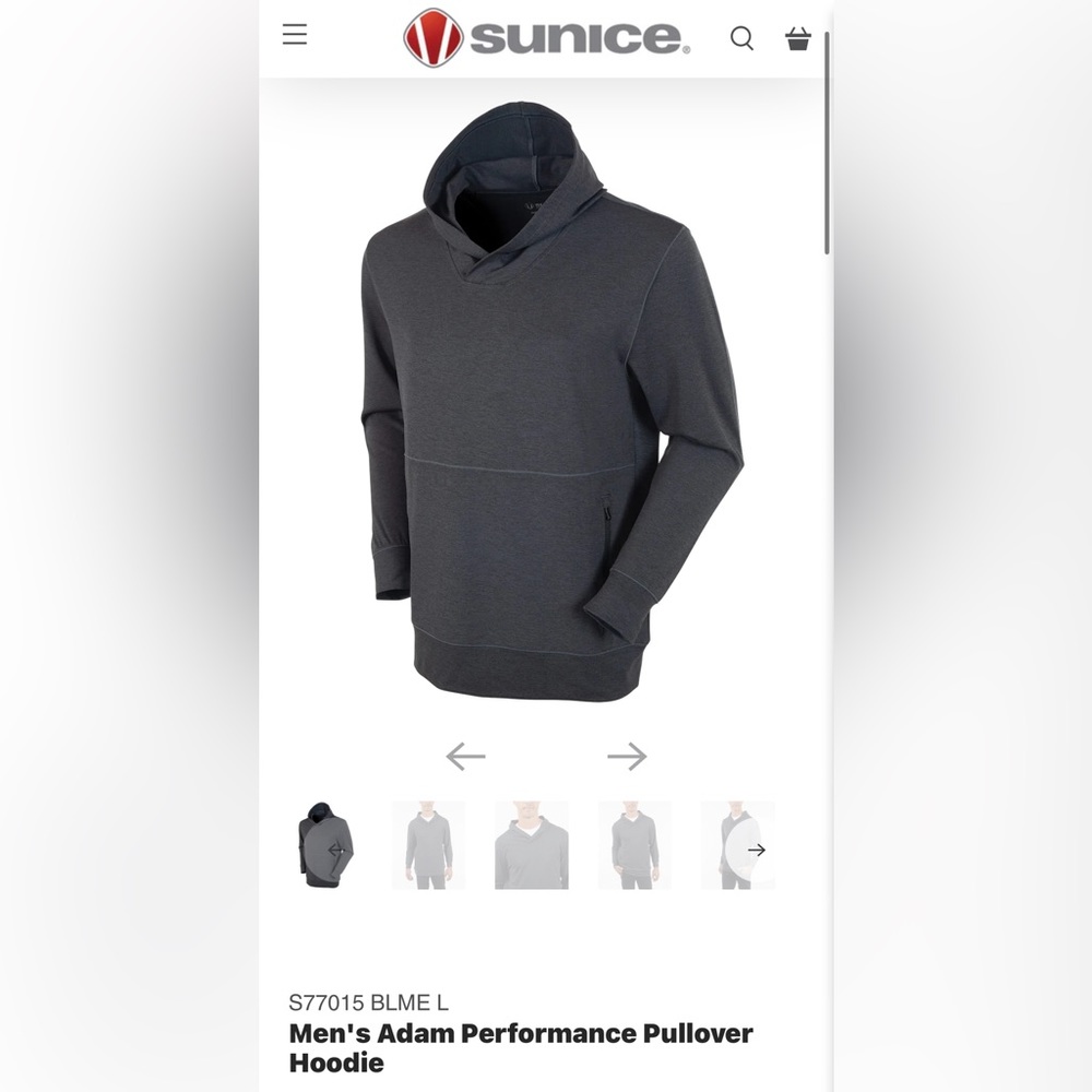 Sunice Adams Soft Touch Hoodie-Black Melange-Large